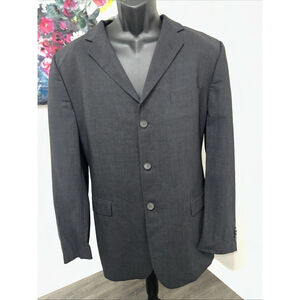 Ted Baker Endurance 44L Wool Three Button Charcoal Blazer